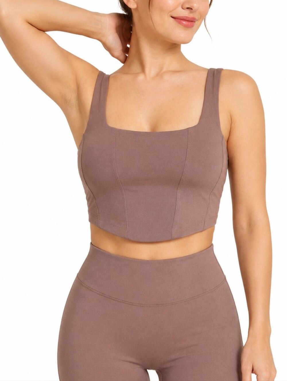 All In Motion Target Womens Everyday Soft Light Support Corset Bra Brown Size M